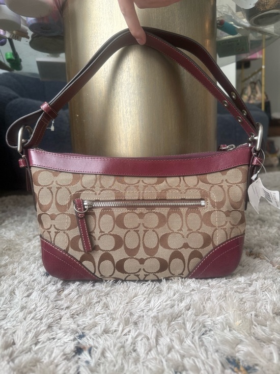 Coach Handbags - NWT COACH 2008 SIGNATURE & PLUM EAST WEST DUFFLE